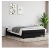 Image de Sommier à lattes de lit avec matelas Noir 140x190 cm Tissu