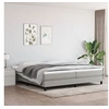 Image de Boxspring met matras stof lichtgrijs 200x200 cm3144101