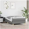 Image de Boxspring met matras stof donkergrijs 80x200 cm3144128