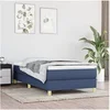 Image de Boxspring met matras stof blauw 80x200 cm3144133