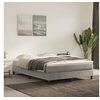Image de Boxspring met matras fluweel lichtgrijs 140x190 cm3144327