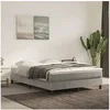 Image de Boxspring met matras fluweel lichtgrijs 140x200 cm3144333