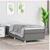 Image de Boxspring met matras stof donkergrijs 90x200 cm3144491