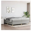 Image de Boxspring met matras stof lichtgrijs 200x200 cm3144546