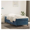 Image de Boxspring met matras fluweel donkerblauw 90x190 cm3144655