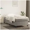 Image de Boxspring met matras fluweel lichtgrijs 90x200 cm3144657