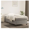 Image de Boxspring met matras fluweel lichtgrijs 100x200 cm3144663