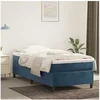 Image de Boxspring met matras fluweel donkerblauw 100x200 cm3144667