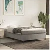 Image de Boxspring met matras fluweel lichtgrijs 140x190 cm3144675