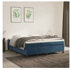 Image de Boxspring met matras fluweel donkerblauw 160x200 cm3144691