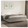Image de Boxspring met matras fluweel lichtgrijs 200x200 cm3144699