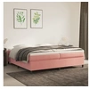 Image de Boxspring met matras fluweel roze 200x200 cm3144704