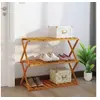Image de Etagère pliable à 3 niveaux Marron 70x31x63 cm Bois d acacia