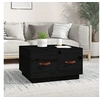 Image de Table basse Noir 60x53x35 cm Bois massif de pin820970