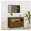 Image de Meuble TV Marron miel 79x35x52 cm Bois de pin massif