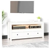 Image de Meuble TV Blanc 114x35x52 cm Bois de pin massif821503
