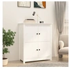 Image de Buffet Blanc 83x41,5x100 cm Bois massif de pin