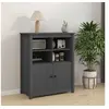 Image de Buffet Gris 83x41,5x100 cm Bois massif de pin821514