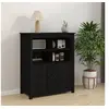 Image de Buffet Noir 83x41,5x100 cm Bois massif de pin