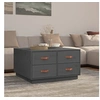 Image de Table basse Gris 80x80x45 cm Bois massif de pin821519