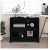 Image de Bibliothèque Noir 80x35x68 cm Bois de pin massif821678
