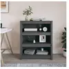 Image de Bibliothèque Gris 80x35x97 cm Bois de pin massif821681