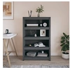 Image de Bibliothèque Gris 80x35x126 cm Bois de pin massif821686