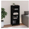 Image de Bibliothèque Noir 50x35x125,5 cm Bois de pin massif
