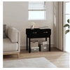 Image de Table console Noir 76,5x40x75 cm Bois massif de pin