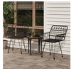 Image de Lot de 2 chaise exterieur empilable non pliable en rotin H. 80 cm noir