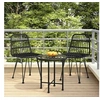 Image de 319429 Chaises de jardin 2 pcs Noir 48x62x84 cm Résine tressée