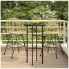 Image de Tabourets de bar lot de 2 45x56x103,5cm Résine tressée et acier319430