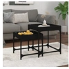 Image de Tables d appoint 2 pcs Noir Bois d ingénierie