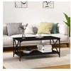 Image de Table basse Noir 100x50x45 cm Bois d ingénierie et fer