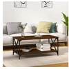 Image de Table basse Chêne marron 100x50x45 cm Bois d ingénierie et fer