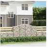 Image de 4x Paniers à Gabions Arqués Cages à Gabions Arquées Murs de Gabion Barrières de Jardin Terrasse Extérieur 3145663