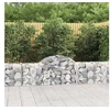 Image de Paniers à gabions arqués 3 pcs 200x30x60/80 cm Fer galvanisé, gabion, cage de gabion, panier de mur de gabion, mur de 3146069