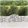 Image de Paniers à gabions arqués 5 pcs 200x30x60/80 cm Fer galvanisé, gabion, cage de gabion, panier de mur de gabion, mur de 3146071