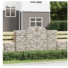 Image de Paniers à gabions arqués 18 pcs 200x30x120/140 cm Fer galvanisé, gabion, cage de gabion, panier de mur de gabion, mur 3146145