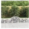 Image de Paniers à gabions arqués 5 pcs 200x50x40/60 cm fer galvanisé, gabion, cage de gabion, panier de mur de gabion, mur de 3146260