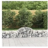 Image de Paniers à gabions arqués 7 pcs 200x50x40/60 cm fer galvanisé, gabion, cage de gabion, panier de mur de gabion, mur de 3146262