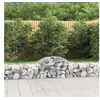 Image de Paniers à gabions arqués 10 pcs 200x50x40/60 cm fer galvanisé, gabion, cage de gabion, panier de mur de gabion, mur 3146265