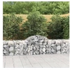 Image de Paniers à gabions arqués 6 pcs 200x50x60/80 cm Fer galvanisé, gabion, cage de gabion, panier de mur de gabion, mur de 3146282
