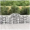 Image de Paniers à gabions arqués 13 pcs 200x50x80/100 cm Fer galvanisé, gabion, cage de gabion, panier de mur de gabion, mur 3146310