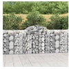 Image de Paniers à gabions arqués 3 pcs 200x50x100/120 cm fer galvanisé, gabion, cage de gabion, panier de mur de gabion, mur 3146321
