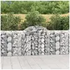 Image de Paniers à gabions arqués 6 pcs 200x50x100/120 cm fer galvanisé, gabion, cage de gabion, panier de mur de gabion, mur 3146324