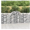 Image de Paniers à gabions arqués 14 pcs 200x50x100/120 cm fer galvanisé, gabion, cage de gabion, panier de mur de gabion, mur 3146332
