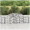 Image de Paniers à gabions arqués 3 pcs 300x30x80/100 cm fer galvanisé, gabion, cage de gabion, panier de mur de gabion, mur 3146504