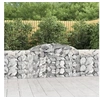 Image de Paniers à gabions arqués 4 pcs 300x30x80/100 cm fer galvanisé, gabion, cage de gabion, panier de mur de gabion, mur 3146505