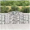 Image de Paniers à gabions arqués 2 pcs 300x30x100/120 cm fer galvanisé, gabion, cage de gabion, panier de mur de gabion, mur 3146521